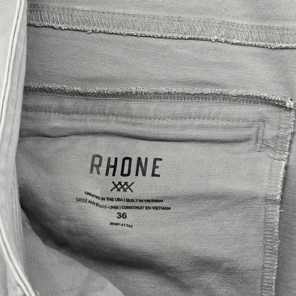 Rhone Commuter Five-Pocket Pants Mens 36 Light Gray Lyocell Chino Trousers